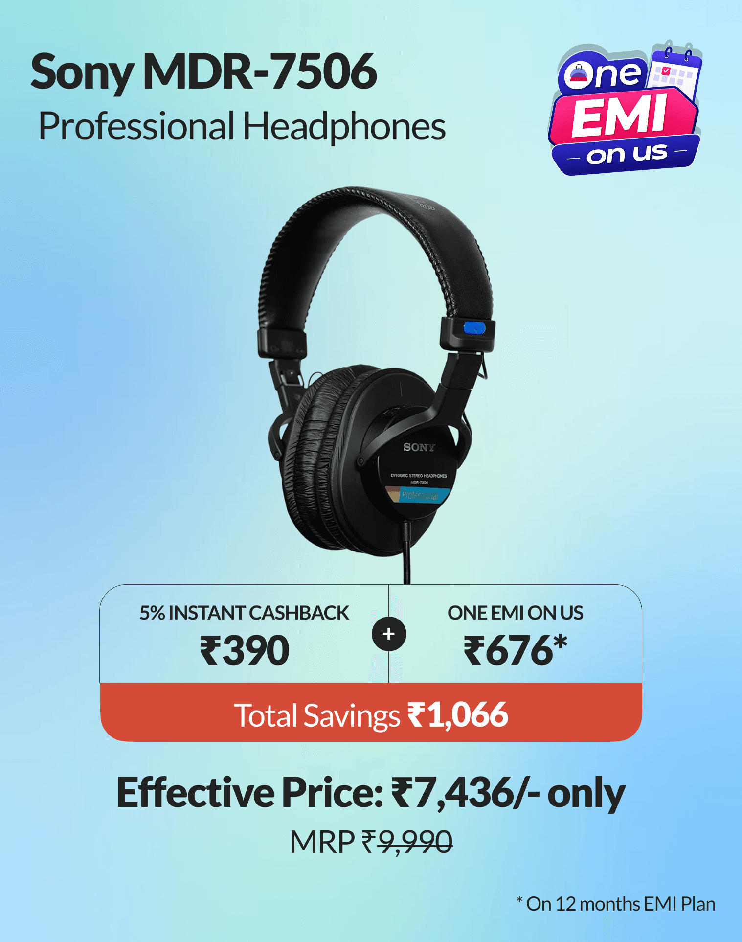 Bring home professional audio for less with ₹1,066 savings credited in 90 days