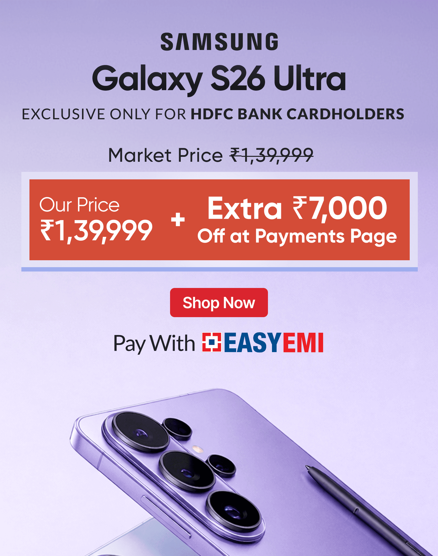 Samsung S26 Ultra: Limited Period Offer expires on 10th March – Shop now!