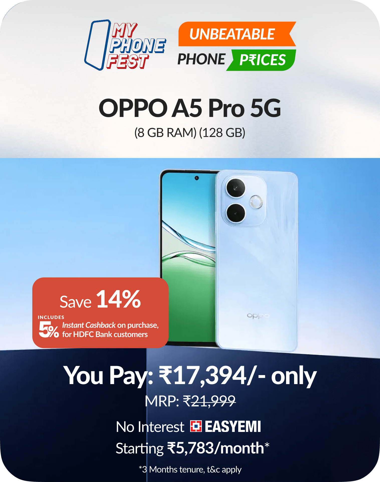  Oppo A5 Pro 5G (8GB RAM, 128GB)