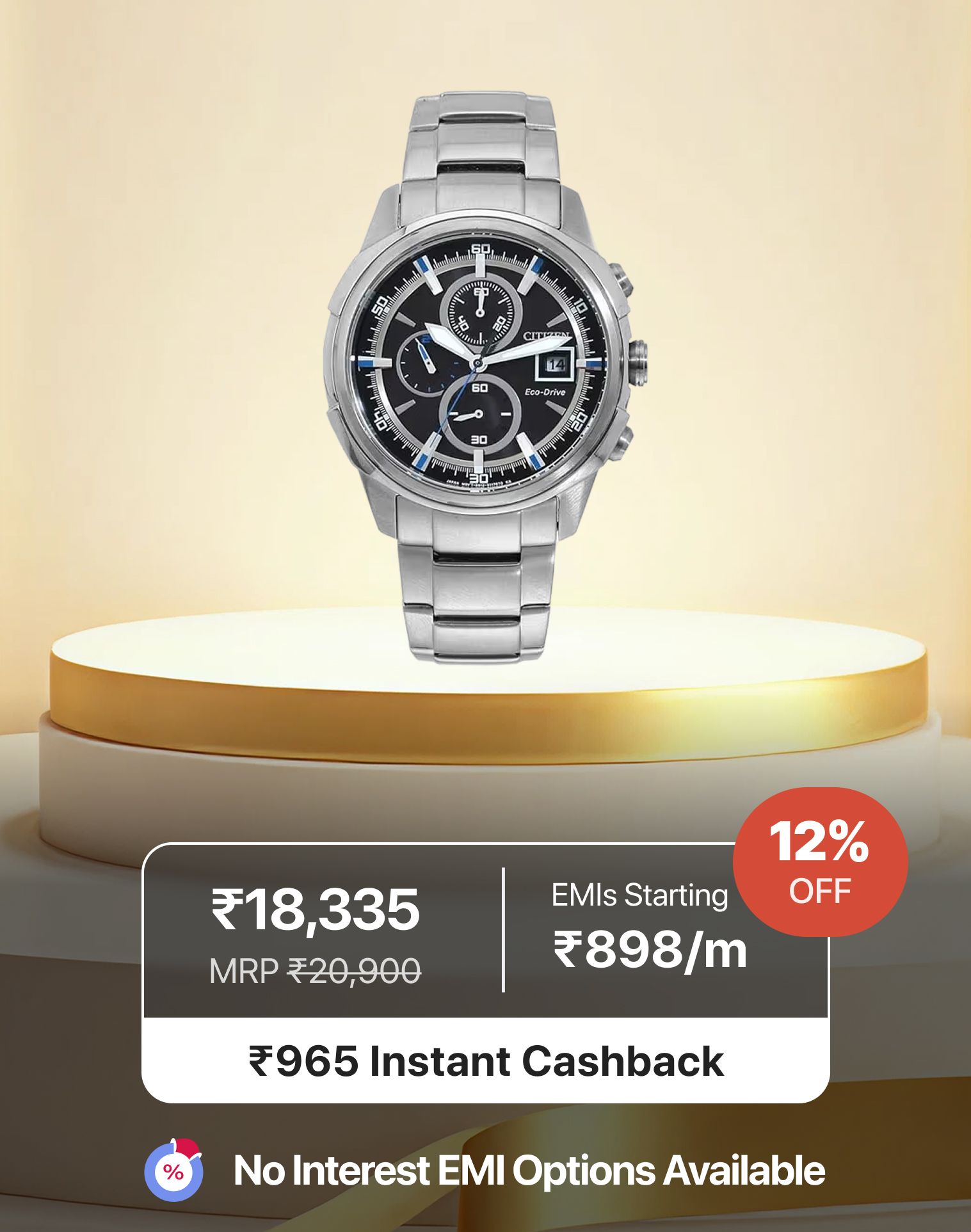 Citizen Eco Drive Chronograph II CA0370-54E