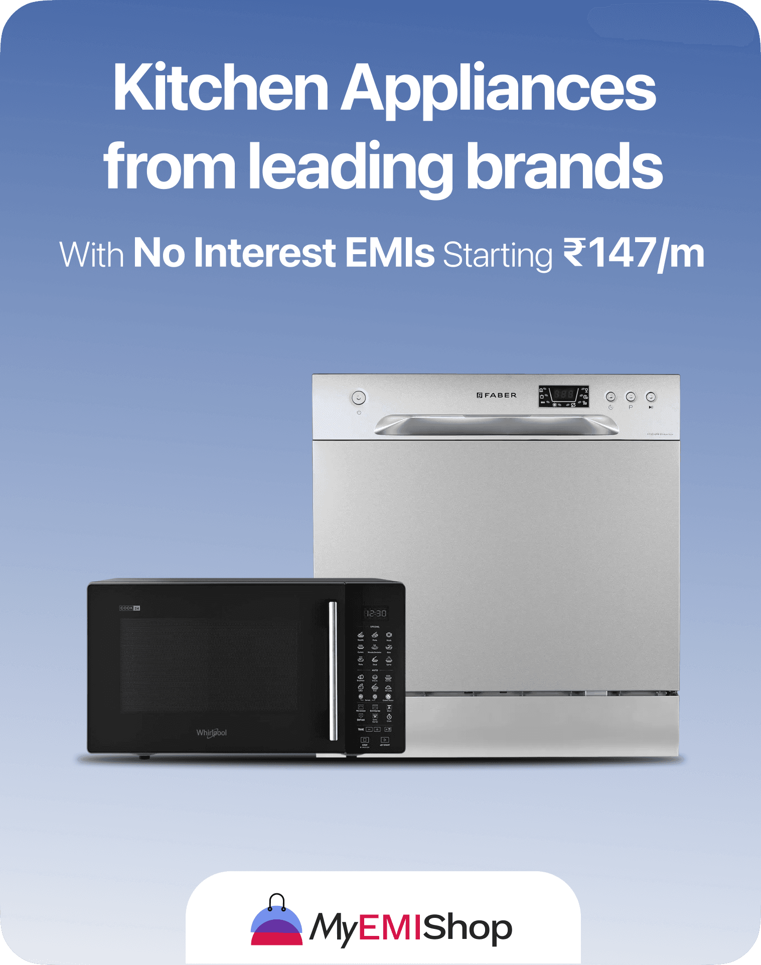 Shop for modern Kitchen Appliances with No Interest EMI options