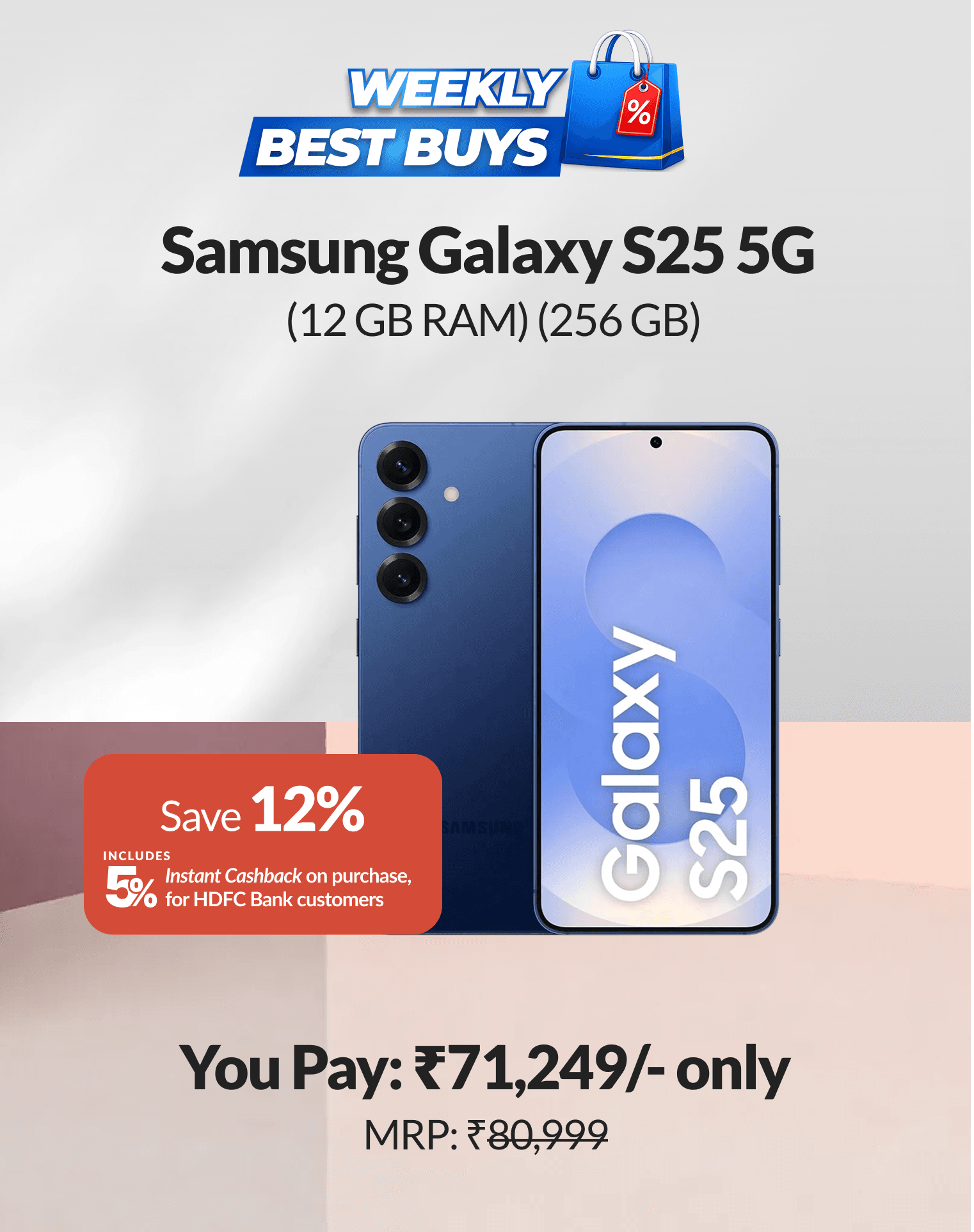 No Interest EasyEMI options starting at ₹11,875 only