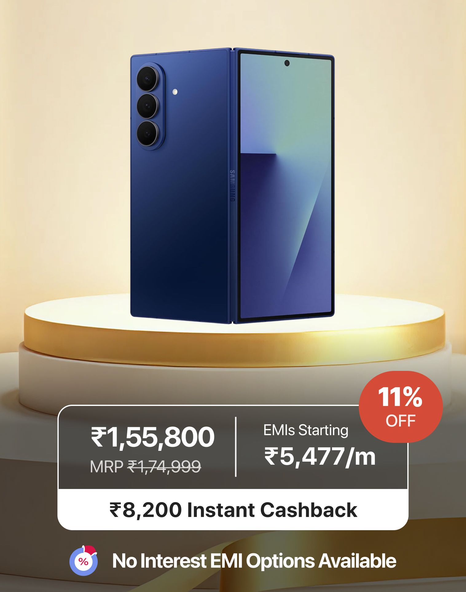 Samsung Galaxy Z Fold7 5G (12GB RAM, 256GB, Blue Shadow)