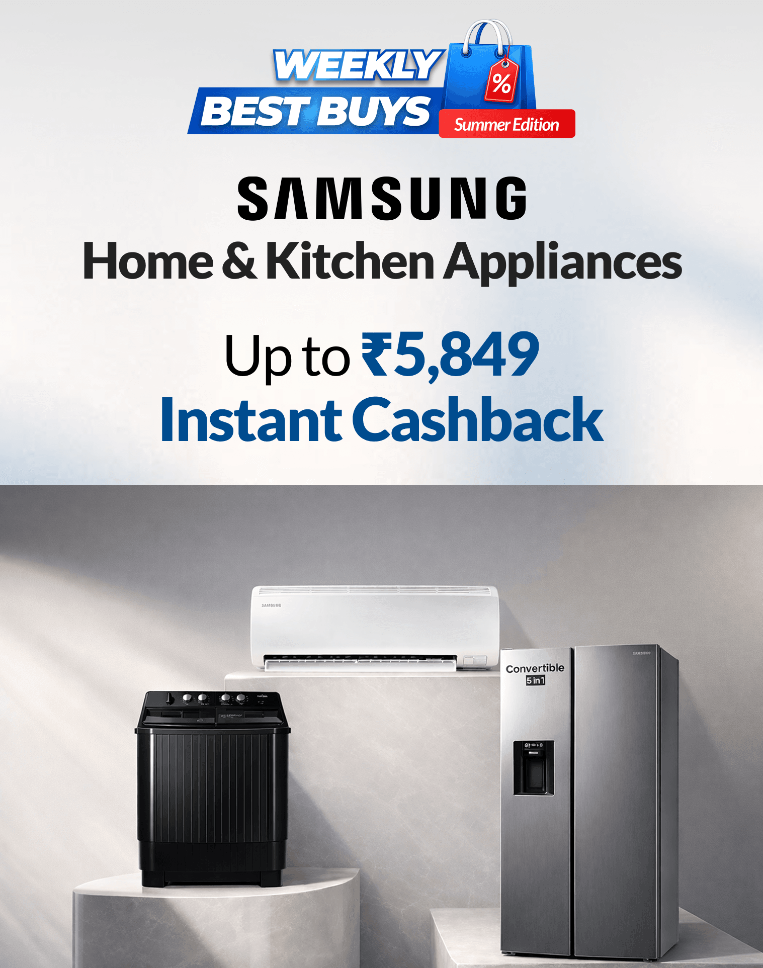 Up to 45% off on all Summer essentials from Samsung