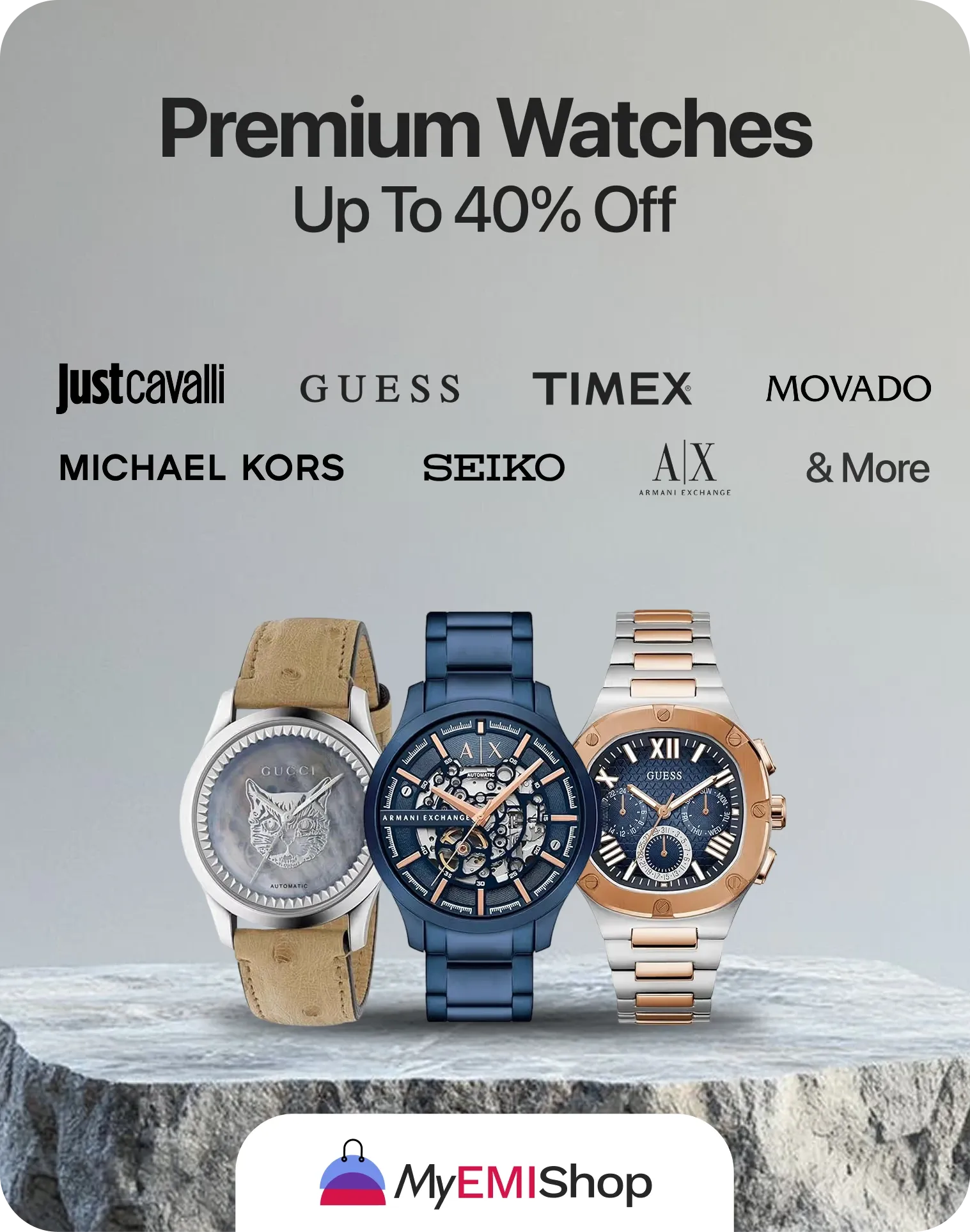 Shop for Premium Watches with No Interest EMI Options