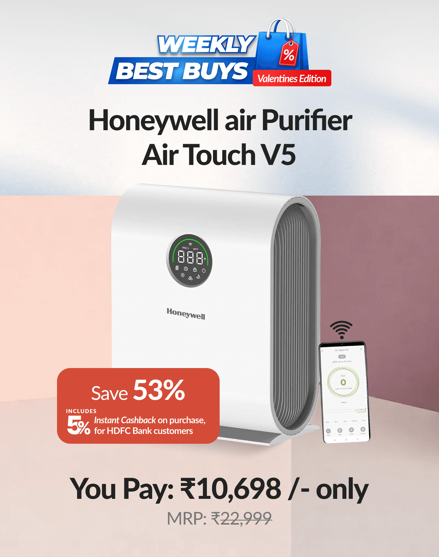 Honeywell air Purifier Air Touch V5