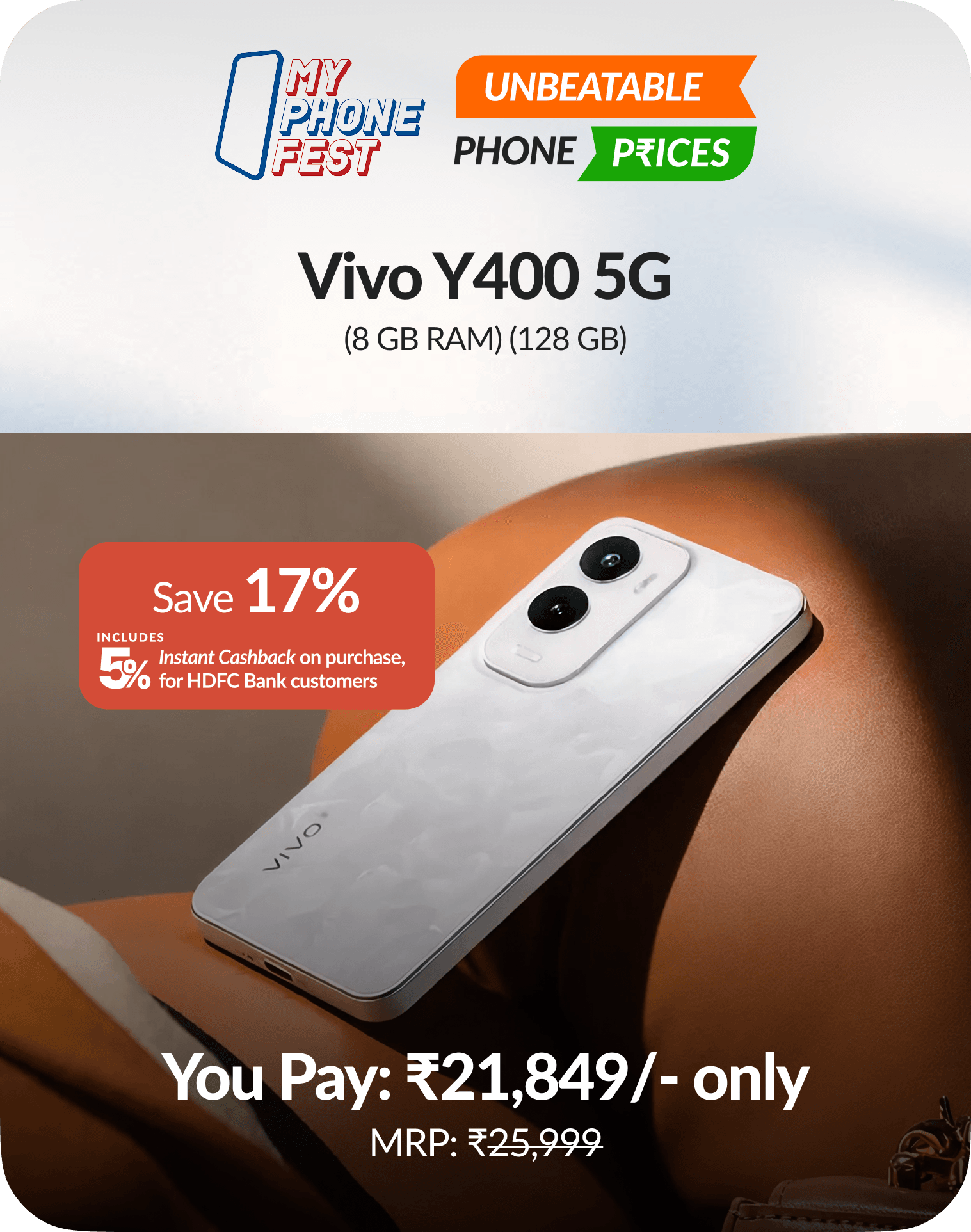 Vivo Y400 5G (8GB RAM, 128GB)