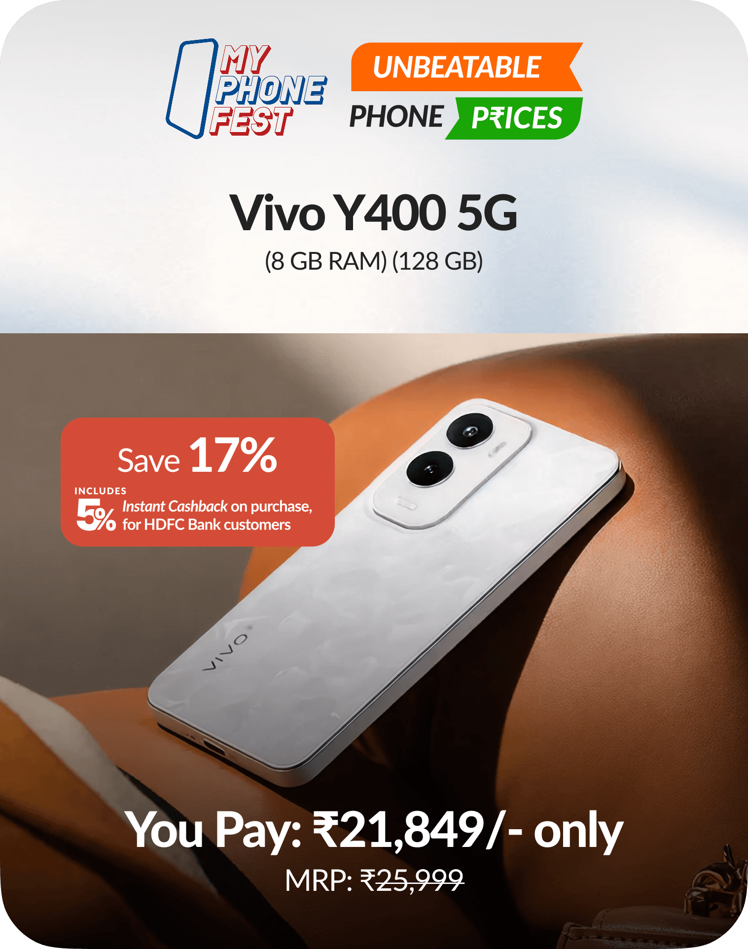 Vivo Y400 5G (8GB RAM, 128GB)
